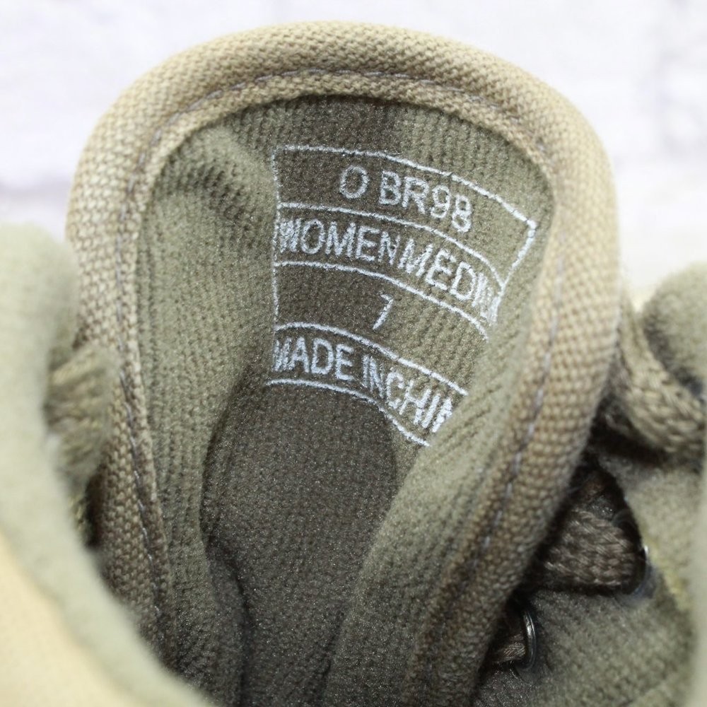 LL Bean Green Canvas Lace Up Casual Ankle Sneakers Shoes Size 7 Medium - Picture 8 of 9